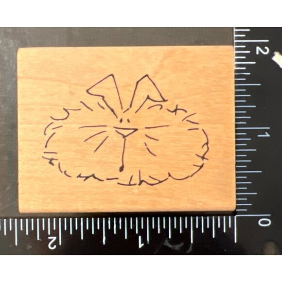 Judith E-159 Wood Mounted Rubber Stamp Bunny Face Easter - Picture 1 of 3